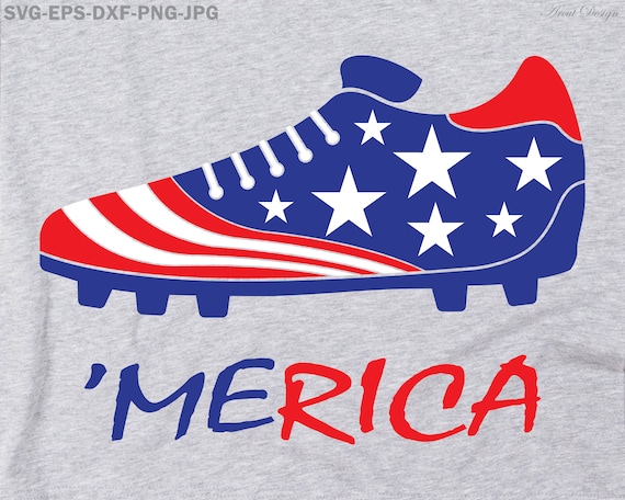 MERICA Soccer svg, chaussures du juillet svg, quatrième juillet