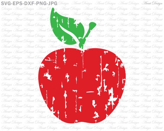 Download Apple Distressed Svg Grunge Svg Apple Svg Teacher Svg Etsy