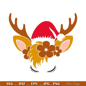 Reno svg, Navidad svg, reno SVG, diseños svg, año nuevo svg, para cricut y silueta cameo, máquinas de corte, archivos de corte, Navidad svg