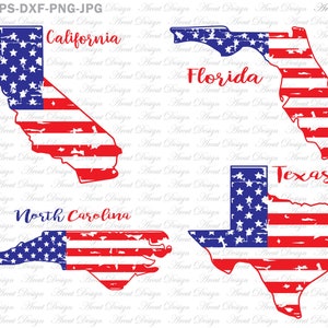 4 USA Land's Flags svg, 4th of july svg, 4th july svg, fourth of july svg, independence day svg, patriotic svg, american flag svg, usa flag