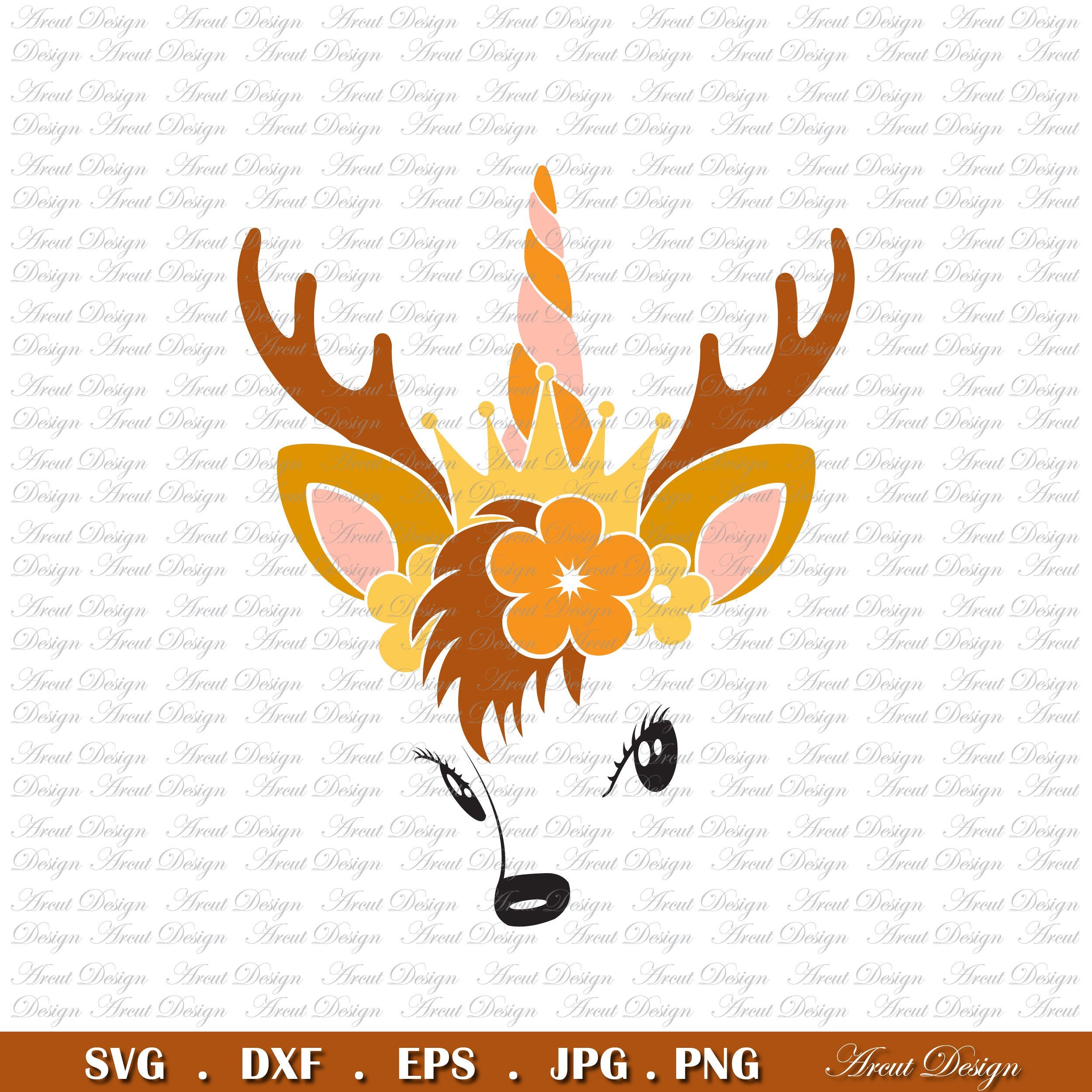Download Cute Reindeer Svg Unicorn Crown Svg Christmas Svg Be You Etsy