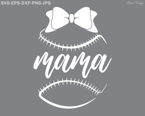 Download Baseball Mama Bow Svg Baseball Svg Bow Svg Baseball Heart Etsy