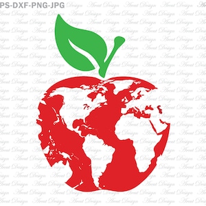 Apple World Map Svg, Back to School Svg, Designs Svg, Apple Svg, World Map Svg, School Svg, Teacher Svg,1st Day of School Svg,Distressed Svg