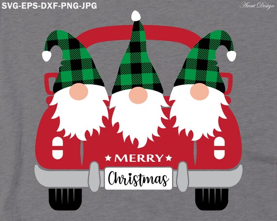 Download Christmas Gnomes Truck Svg Files For Cricut Silhouette Etsy