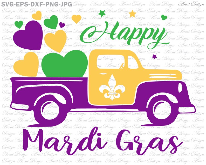 mardi gras truck decorations