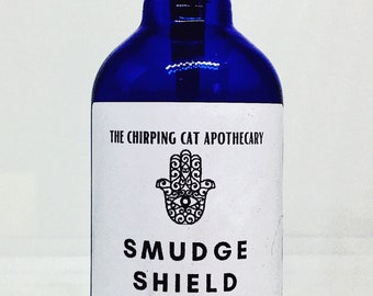 Smudge Shield™ - Smokeless Smudge Spray - Aura & Energy Clearing Room Spray - Reiki Infused - Energizing Crystal Chips - Sage Spray