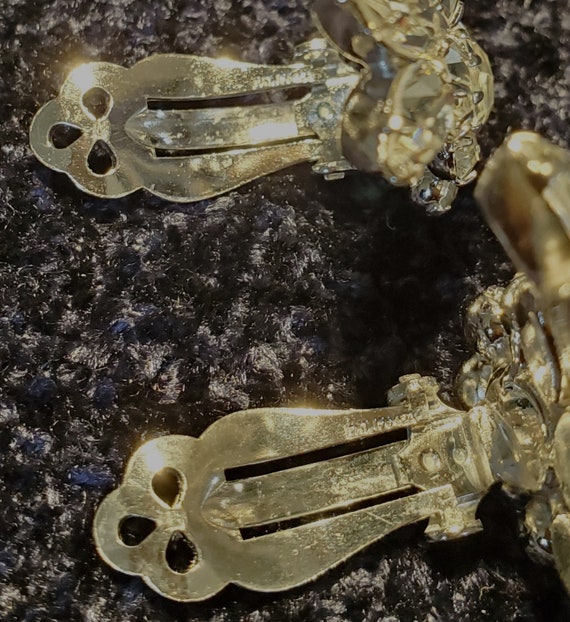 Vintage SIGNED SHERMAN Ice Crystals Necklace, Ear… - image 8