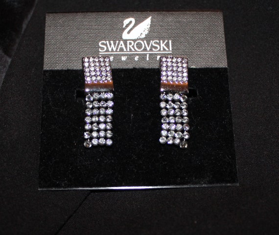 Swarovski Jewelry Crystal Clip On Dangling Earring