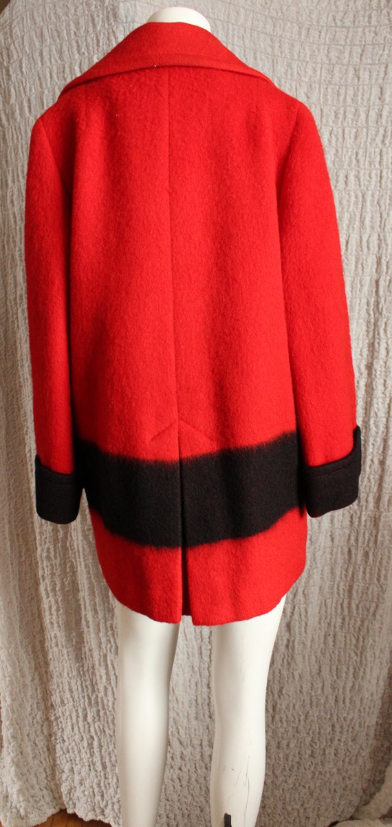 Vintage Authentic HUDSON'S BAY Red & Black Wool B… - image 2