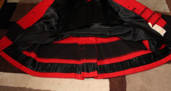 Vintage Authentic HUDSON'S BAY Red & Black Wool B… - image 5