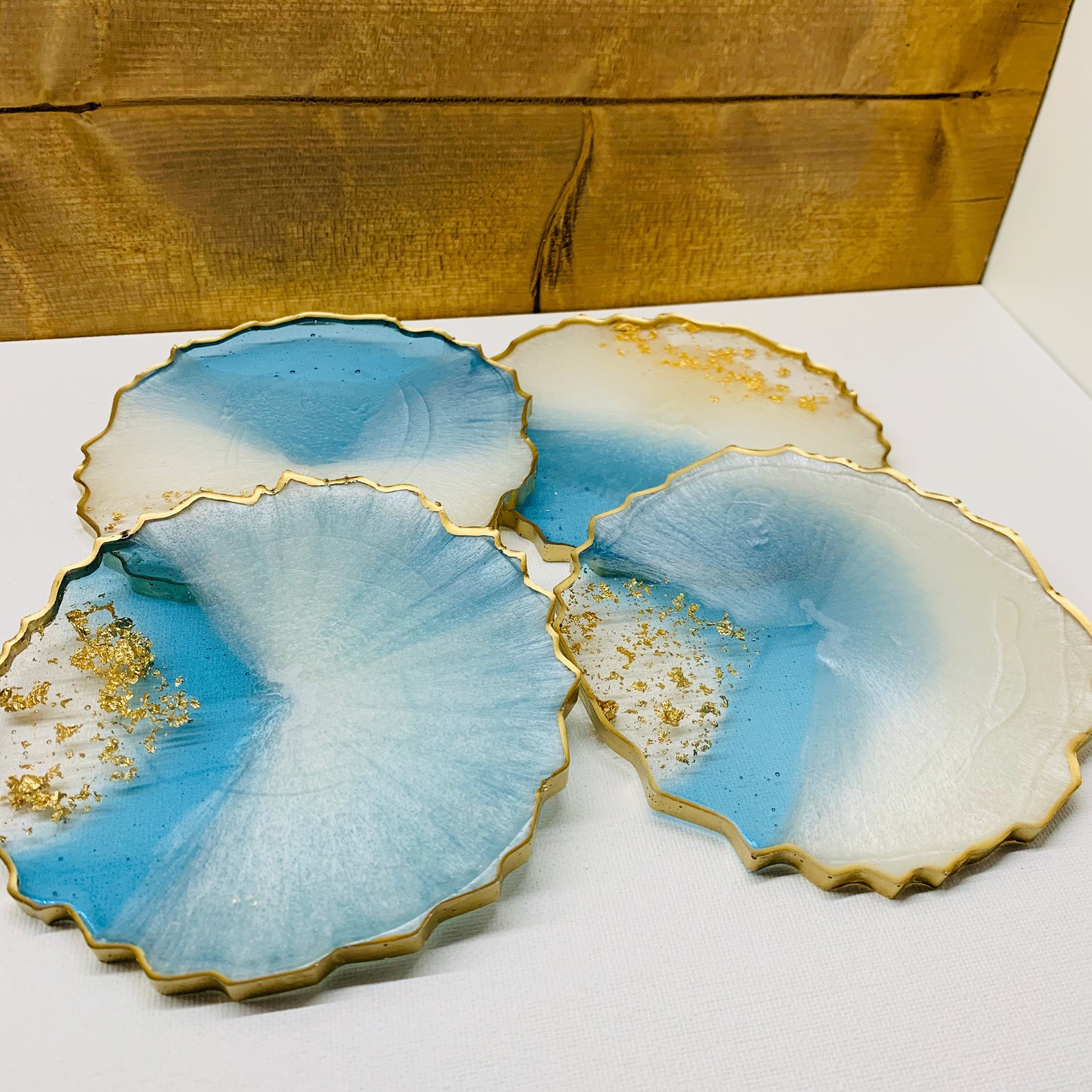 Resin coaster set Resin coasters Coasters Drink coasters Etsy