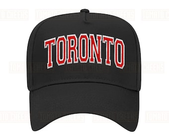 Custom Toronto Embroidered Trucker Hat - Personalized Retro Arched Block Snapback Cap