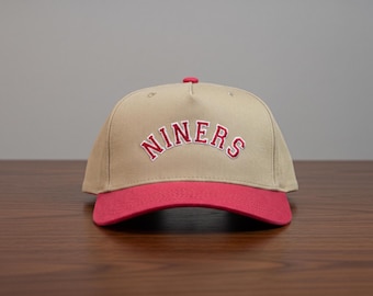 NINERS Embroidered Hat - San Francisco Personalized Snapback Retro Arched Block Cap, Fast Ship