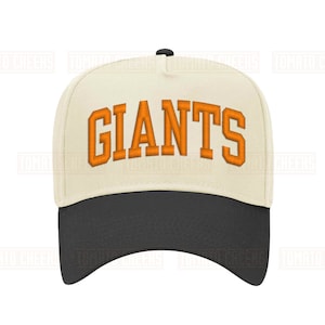 Custom Giants Hat San Francisco Baseball Embroidered Hat - Custom Retro Style Block Cuve Snapback Cap - Fast Ship