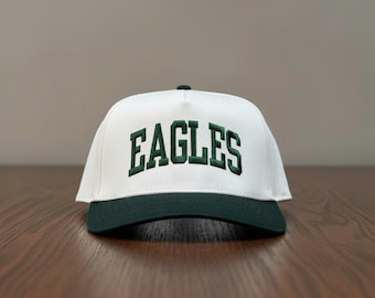 Eagles Custom  Embroidered Hat - Personalized Retro Arched Block Snapback Cap
