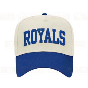 Custom Royals Embroidered Baseball Hat - Personalized Retro Arched Block Snapback Cap - Fast Ship