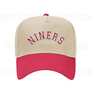 Custom NINERS 49ers Snapback Hat - San Francisco Personalized Retro Arched Block Cap - Fast Ship