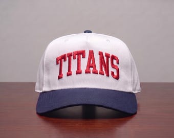 Titans Embroidered Custom Hat - Personalized Retro Arched Block Snapback Cap