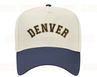 Custom Denver Embroidered Hat - Personalized 2 Tone Retro Adjustable Snapback Cap