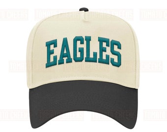 Custom Eagles Embroidered Hat - Personalized Retro Arched Block Snapback Cap - Fast Ship