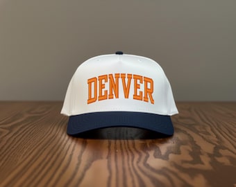 Denver Custom Hat - Embroidered 5 Panel Trucker Retro Style Cap