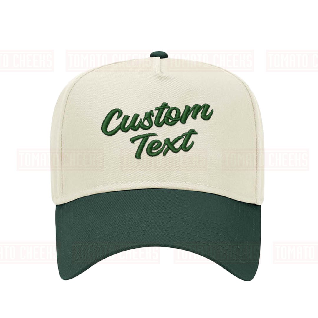 Custom Embroidered Hat, Personalized Script Cap, 2 Tone Retro ...