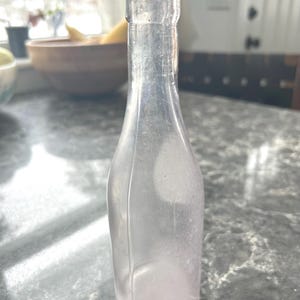 Frasco antigo para condimento, cor ametista lilás claro