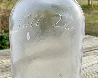 Antique, beautiful, rare sidesstrap, Civil War era Full quart bottle.