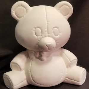 Ready to paint ceramic Teddy Bear Bank