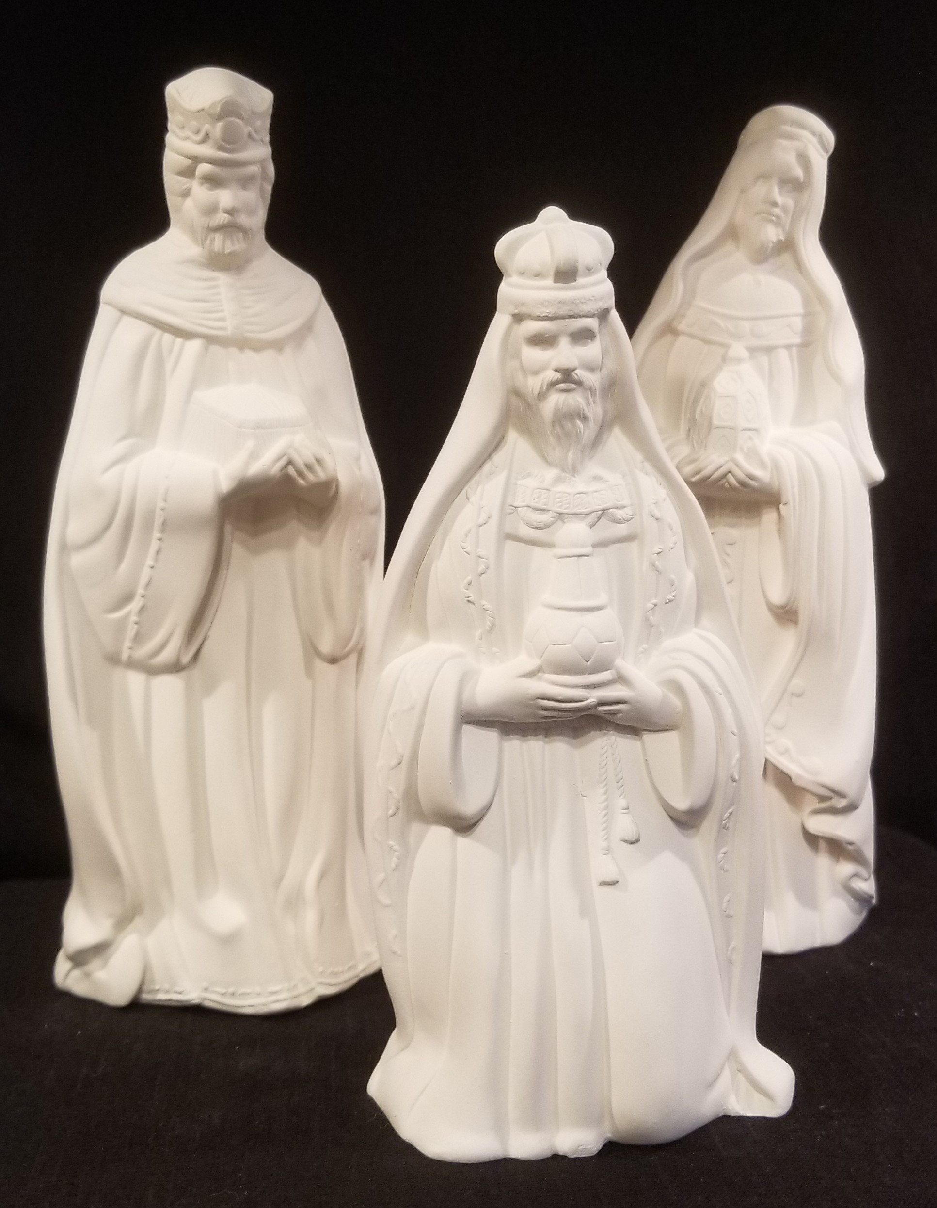 17 Piece LARGE Ceramic bisque Nativity Scene Ready to paint Etsy