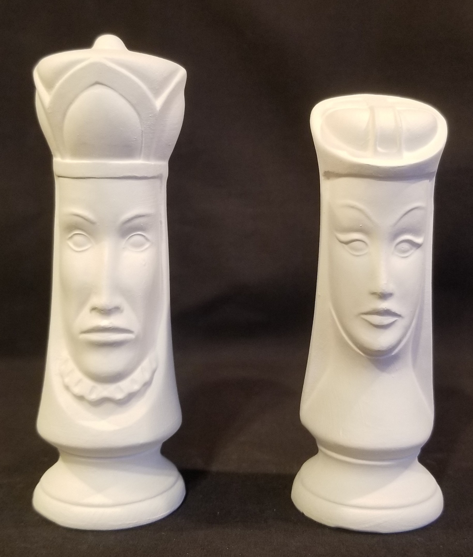 SMALL Ceramic Bisque Chess Set Etsy