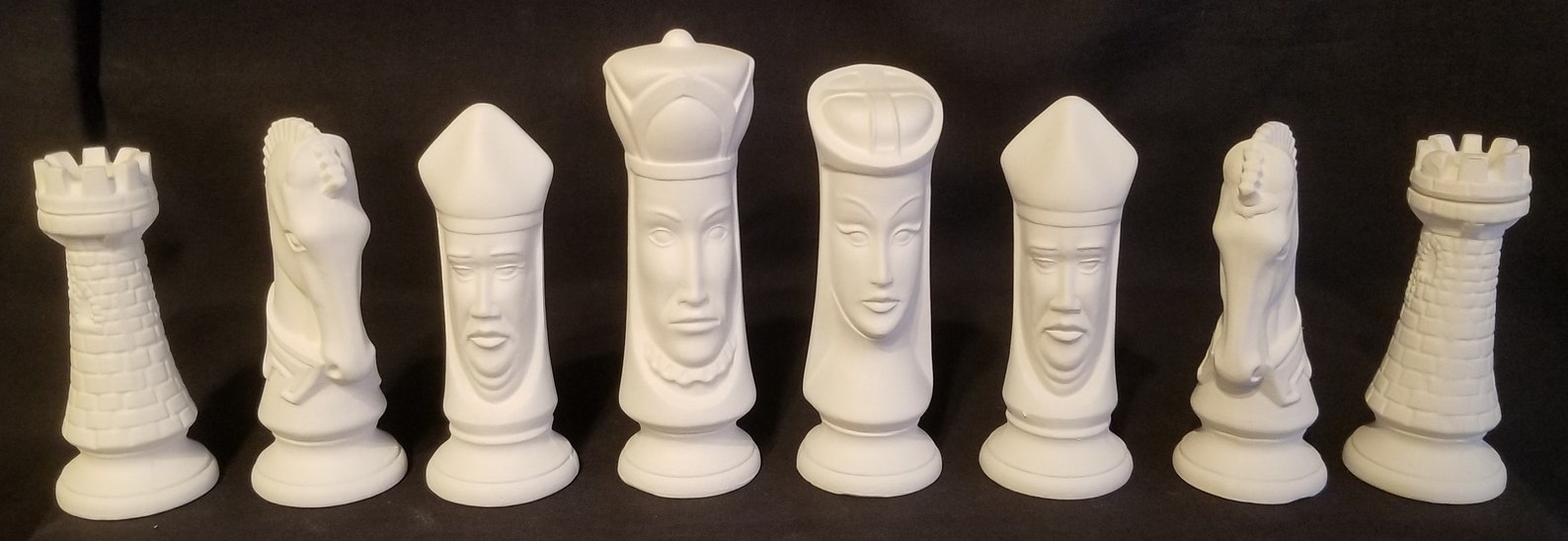 SMALL Ceramic Bisque Chess Set Etsy