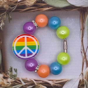 Peace Sign Cup Charm: Food-Grade Silicone Tumbler Accessory