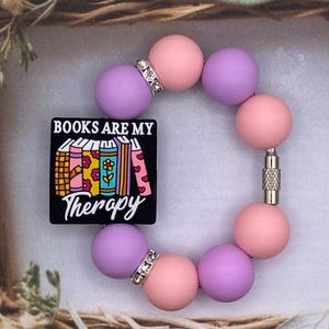 Book Lover Cup Charm | Cup Charms | Tumbler Charms | Handle Charms | Handle Bracelets | Tumbler Bracelets | Bracelets for Cups