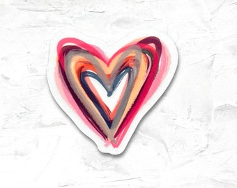 Pegatina de vinilo transparente para corazón pequeño