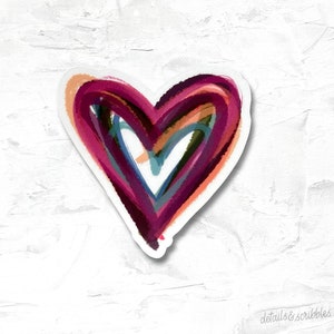 Clear Vinyl Heart Sticker