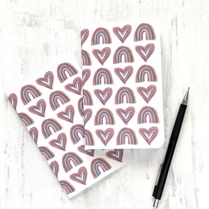 Hearts and Rainbows Pocket Notebook