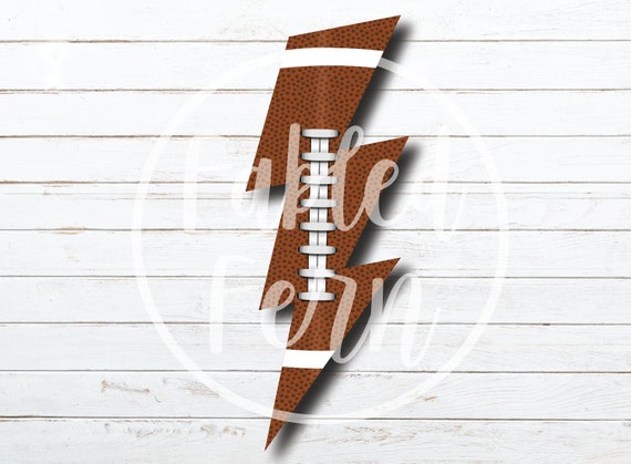 Football Lightning Bolt Png Fall Football Png Sublimation - Etsy