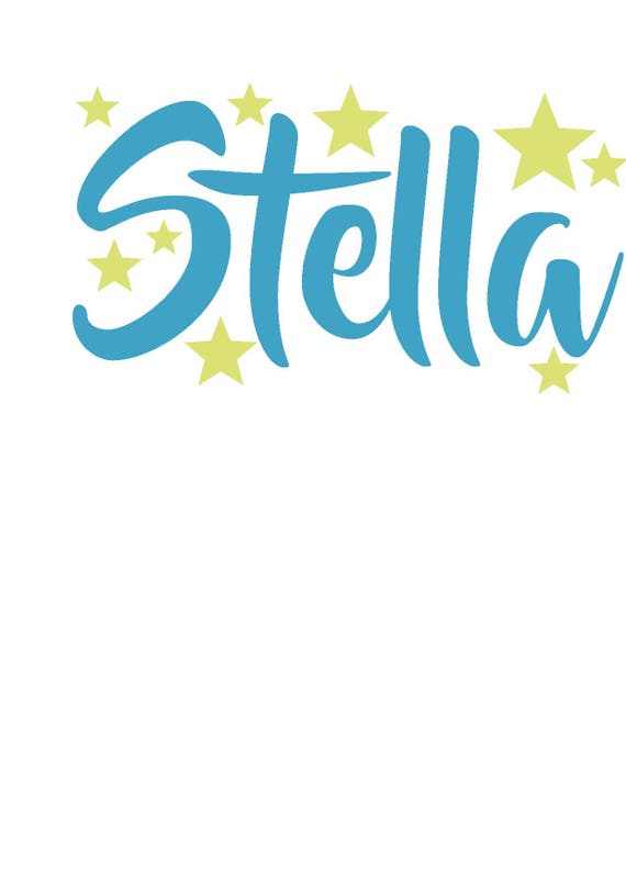 name sticker glow in the dark stars custom name silhouette | etsy