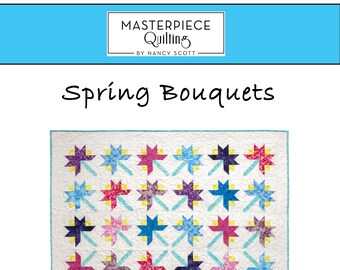 Frühlings Blumensträuße Quilt Print Muster Sommer Dekor Haar werfen Quilt