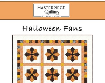 Halloween Fans Quilt Pattern PDF Digitial Download Fall Decor