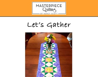 Let's Gather Table Runner- Spring Colorway - Print Pattern