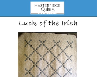 Quilt Pattern Luck of the Irish PDF Digital Download Single Irish Chain Quilt Modern Traditional Quilt