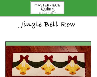 Jingle Bells Row Quilted Wall Hanging PDF Pattern Christmas Decor