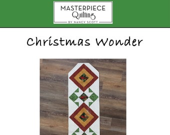 Christmas Wonder Quilted Table Runner Holiday Decor PDF Pattern