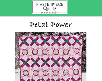 Petal Power Quilt Pattern PDF Digital Download Modern Applique Quilt