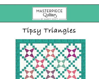 Tipsy Triangles Quilt Pattern PDF Digital Download Home Decor Throw Quilt