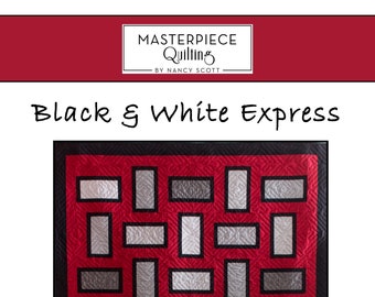 Black & White Express Quilt - Print Pattern