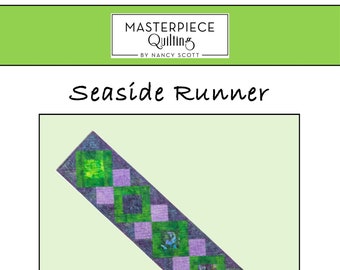 Seaside Runner Quilt Muster - PDF Digital Download