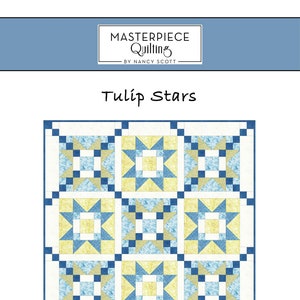 Tulip Stars Quilt Pattern PDF Print Pattern Spring Home Decor